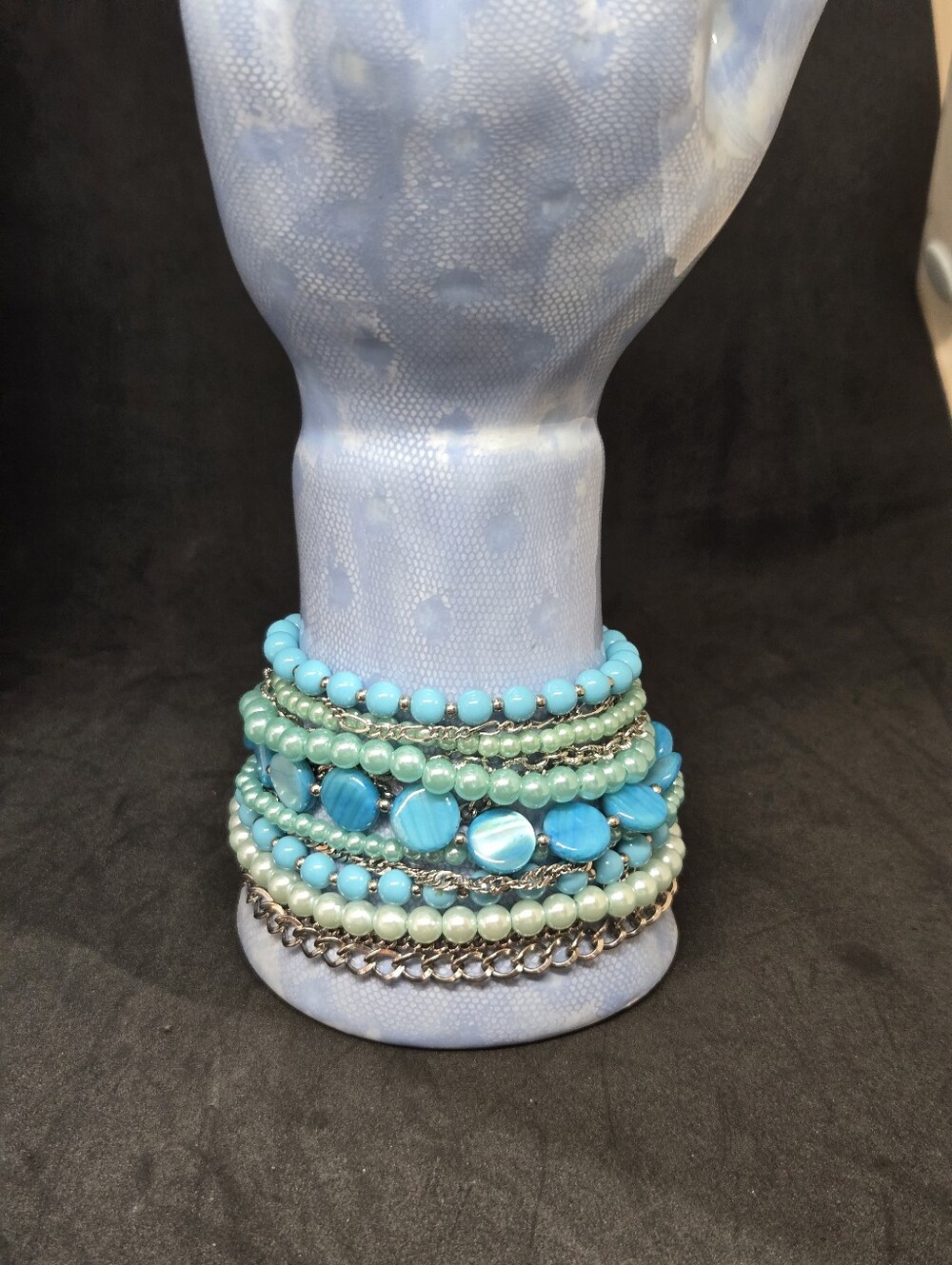 NWT Park Lane Multi Strand Layered Mixed Bead and Metal Bracelet